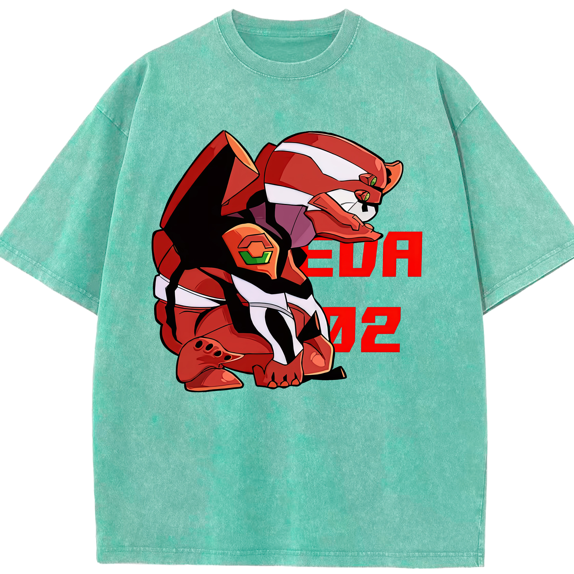 （画像用） EVA 新世紀エヴァンゲリオン 綿100% ヴィンテージ風 半袖Tシャツ（フロントプリント）